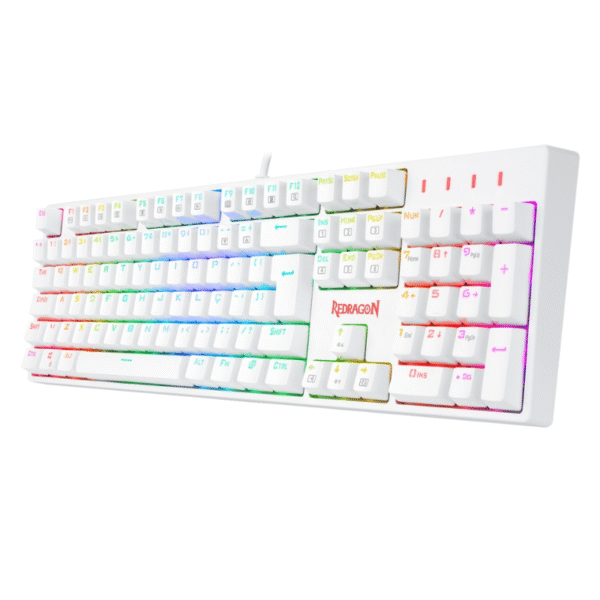 Teclado Óptico Redragon Surara Pro RGB K582W Switch Blue White - Imagem 3