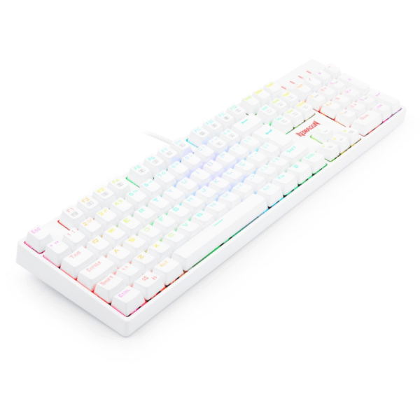 Teclado Óptico Redragon Surara Pro RGB K582W Switch Blue White - Imagem 4