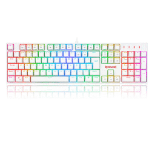 Teclado Óptico Redragon Surara Pro RGB K582W Switch Blue White
